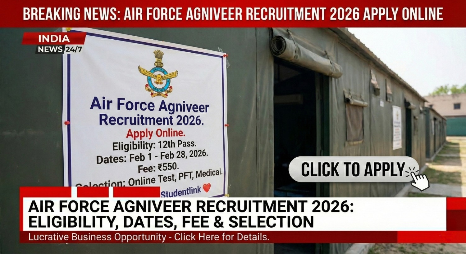 Air Force Agniveer Recruitment 2026 Apply Online Notification