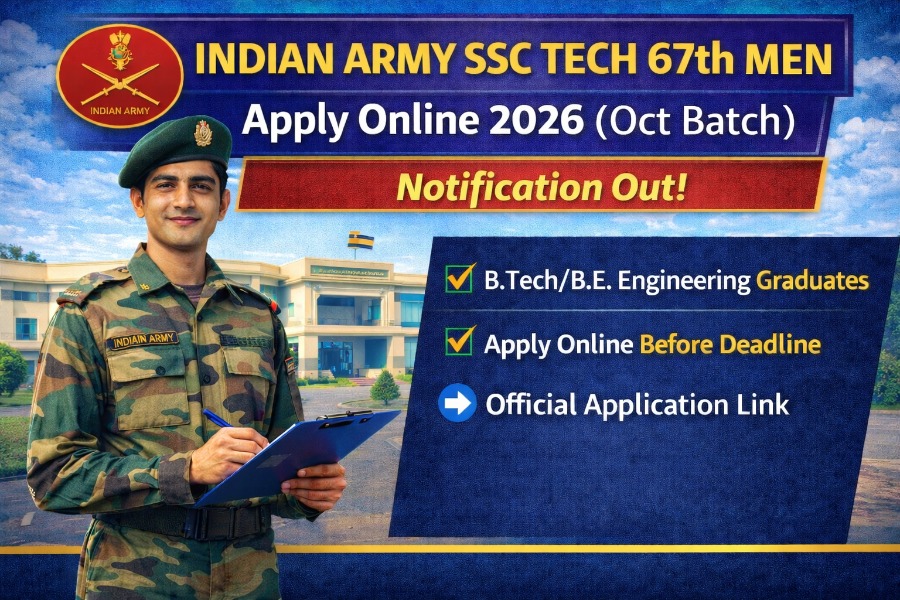Indian Army SSC Technical 67th Men Notification 2026