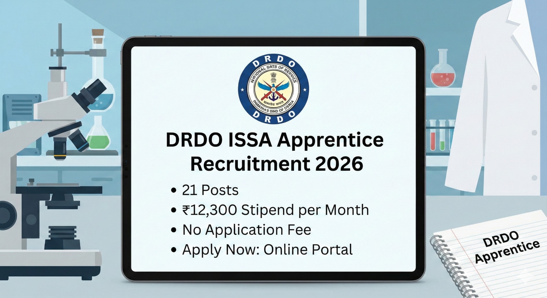 ISSA DRDO Apprentice Recruitment 2026 ISSA DRDO Apprentice Recruitment 2026 Apply Online