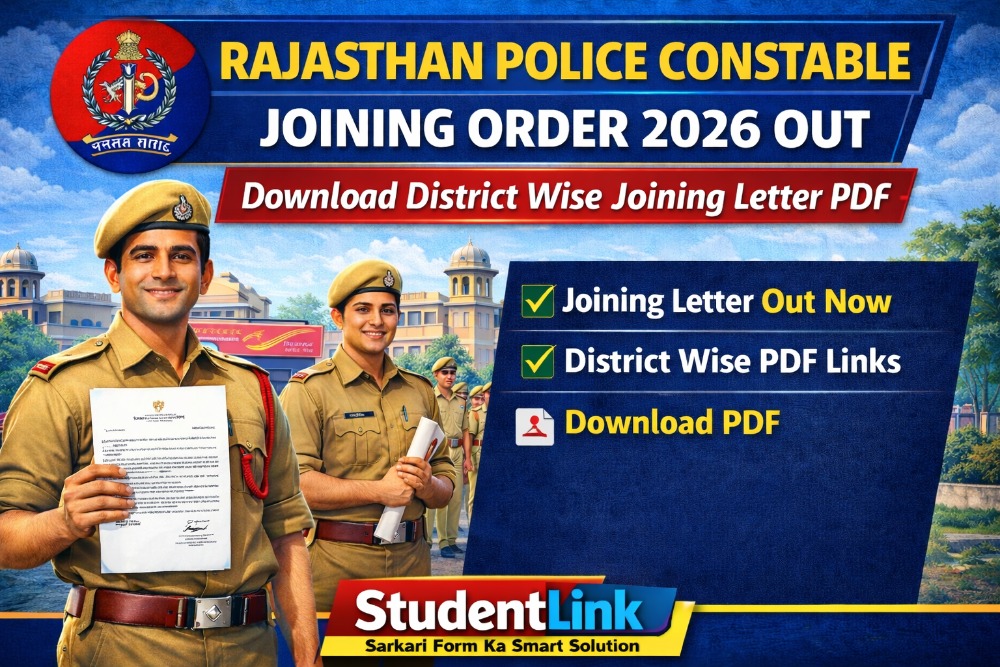 Rajasthan Police Constable Joining Order 2026 Download