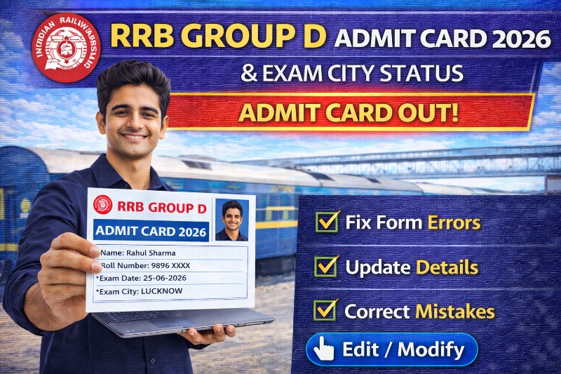 RRB Group D Admit Card 2026 Download Link