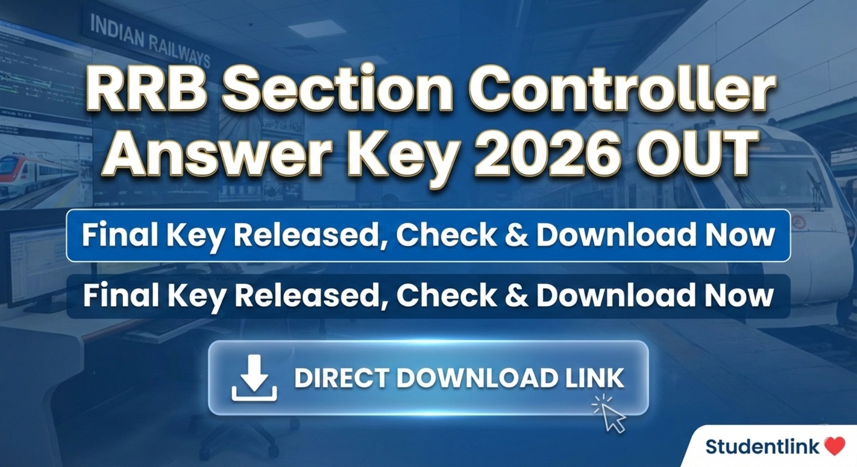 RRB Section Controller Final Answer Key 2026 Official Notice PDF Download