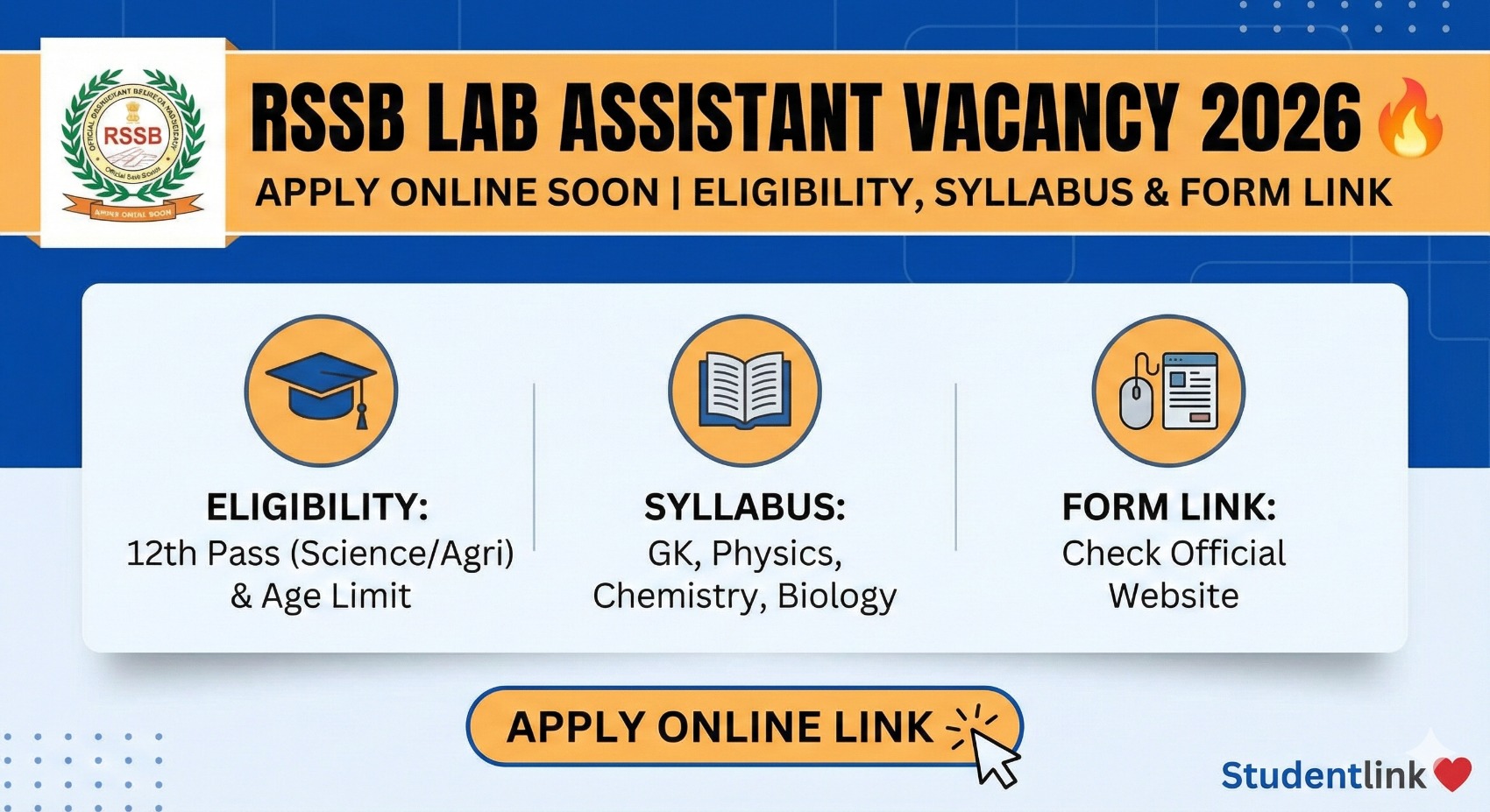 RSSB Lab Assistant Vacancy 2026 Apply Online