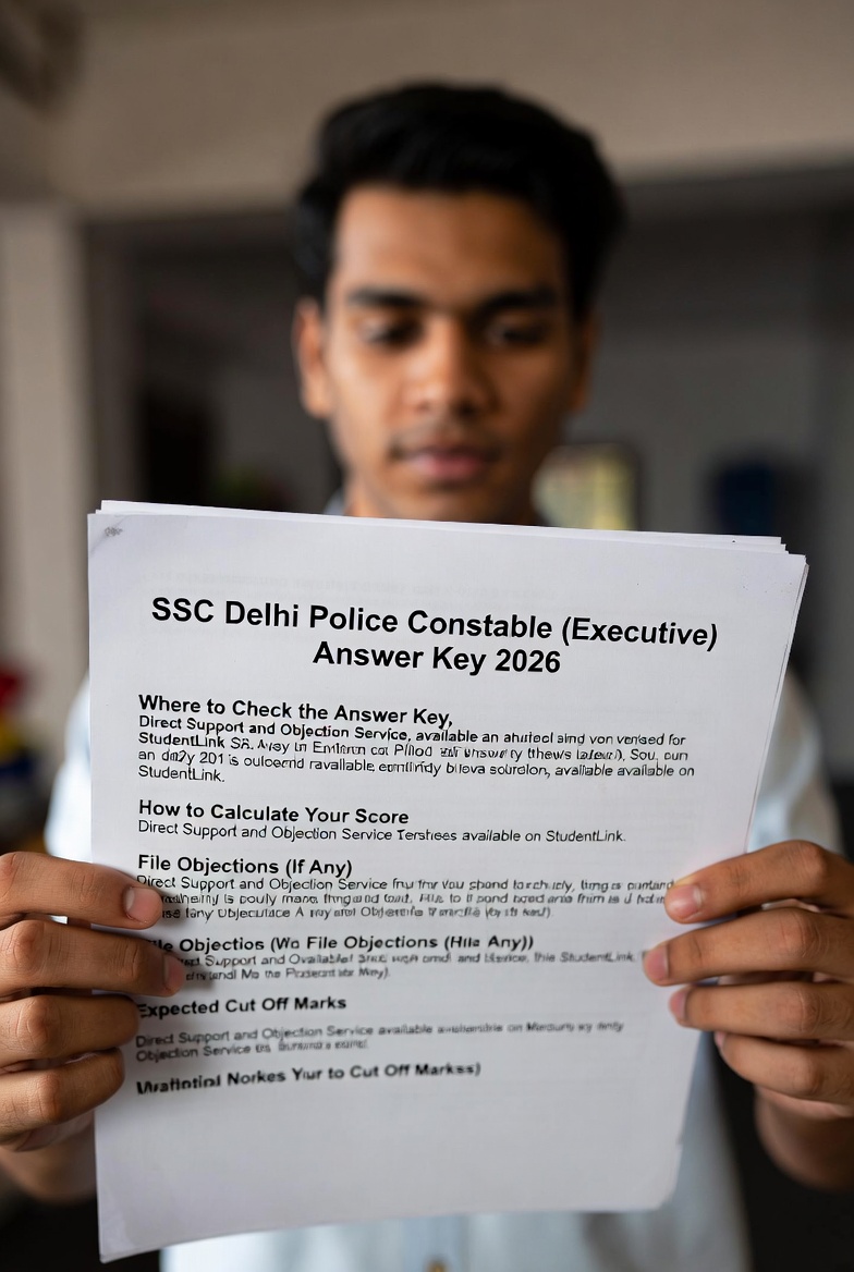 SSC Delhi Police Constable Answer Key 2026 - Check Answer Key, Score & Cut Off | StudentLink