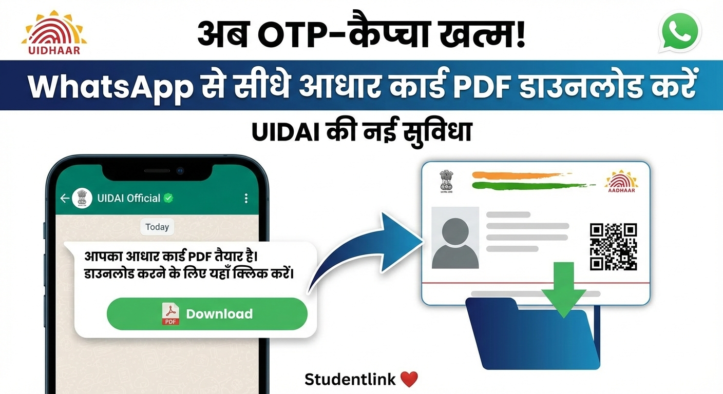 WhatsApp se Aadhaar Card Download Kaise Kare bina OTP ke